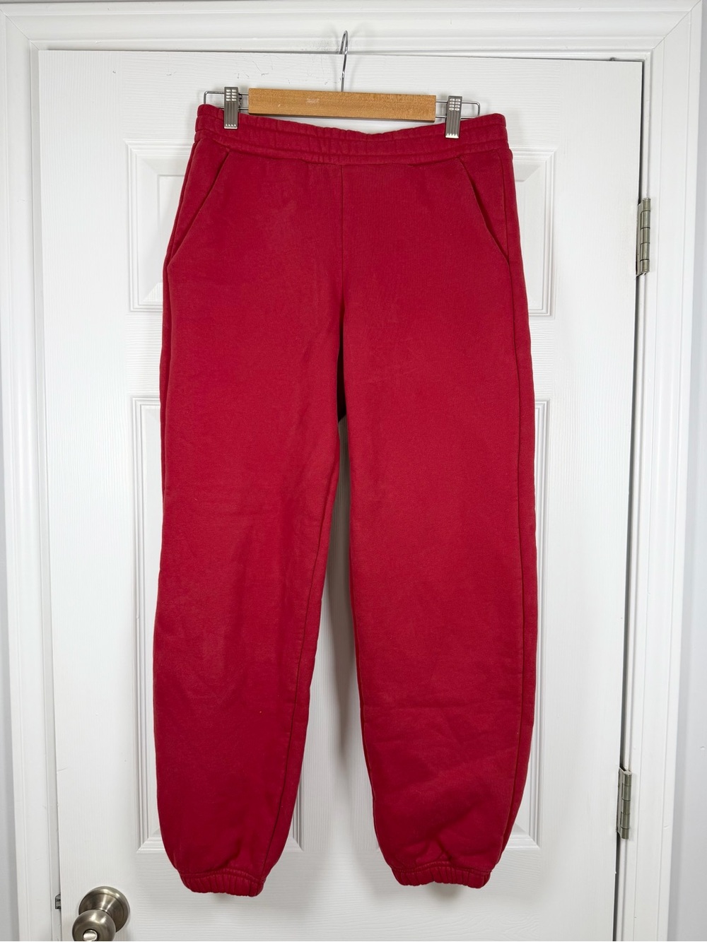 Parke Size S/M • Red Jogger Sweatpants.
